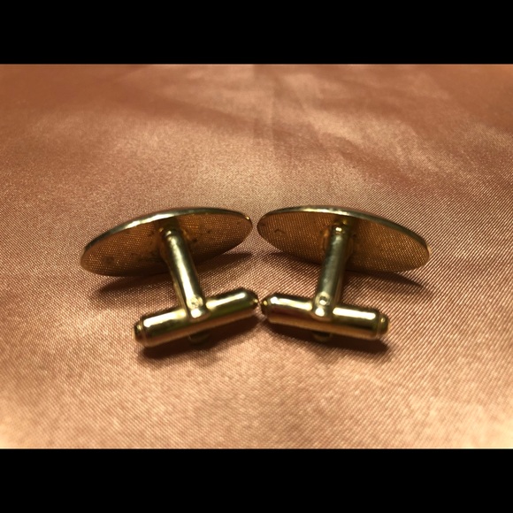 Vintage Gold Tone Loom Moose Cuff Links - Picture 3 of 4